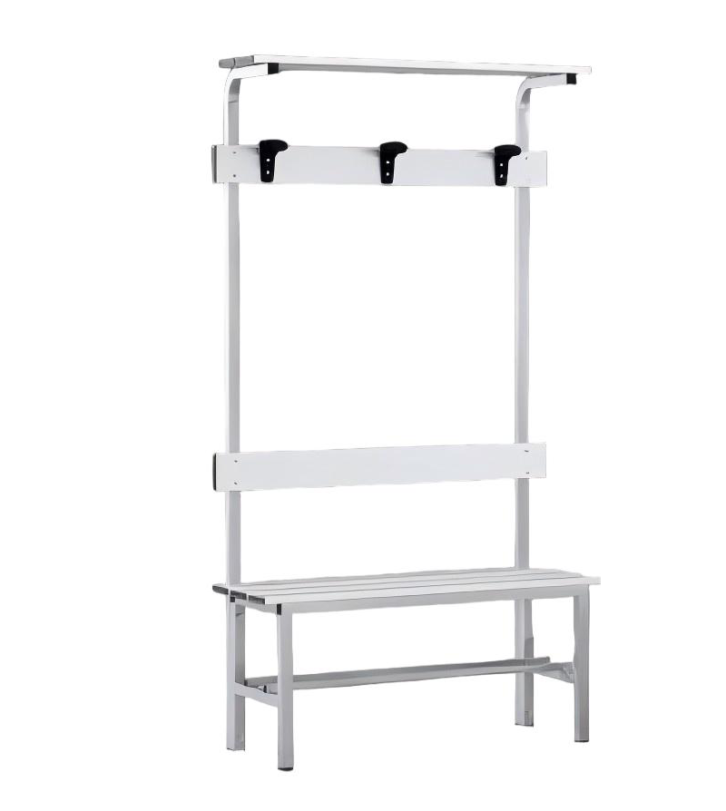 Aluminum alloy Staff Changing Room Hook Bench - Heavy Duty Seating for Schools, Spas, and Offices