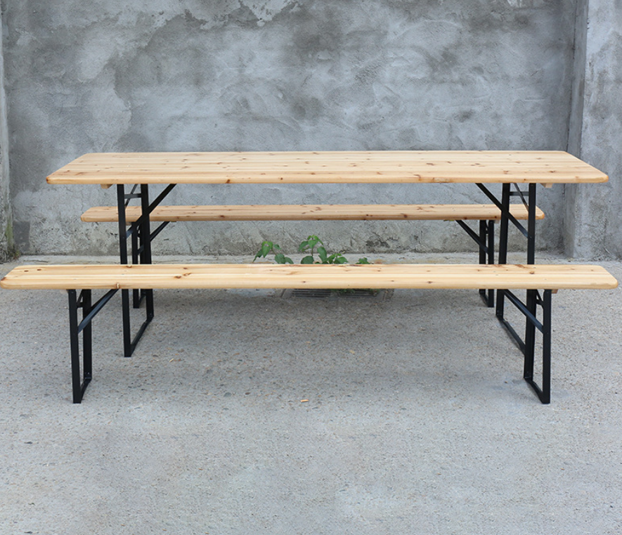 Beer Table and Chairs Outdoor Patio Leisure Table and Stool Set Park BBQ Folding Table and Chairs Dining Table and Chair Set