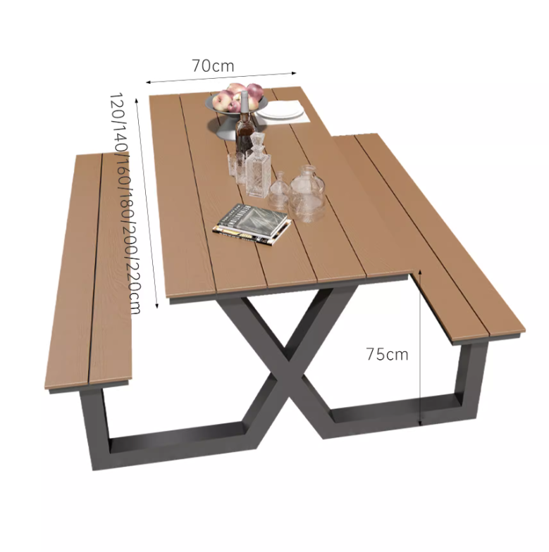 Commercial Grade Outdoor Picnic Table & Bench Set - Weather Resistant Patio Dining Furniture for Restaurants & Parks