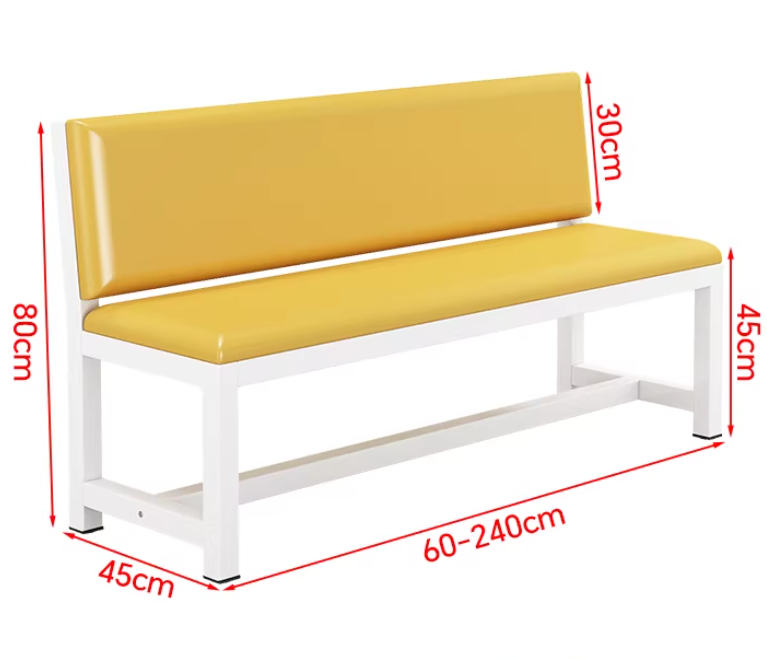 Long Bench Soft Cushion Gym Stadium Technician Room Waiting Backrest Rest Area Long Chair Sofa Shoe Changing Stool
