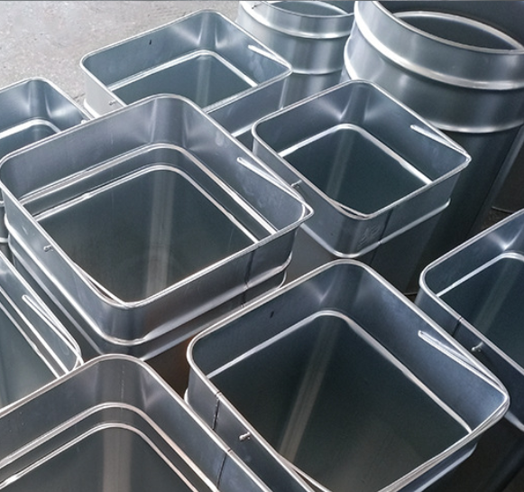 Outdoor Trash Can Inner Bucket Galvanized Steel Sheet Outdoor Waste Bin Inner Cylinder Round Square Iron Bucket Trash Can Liner