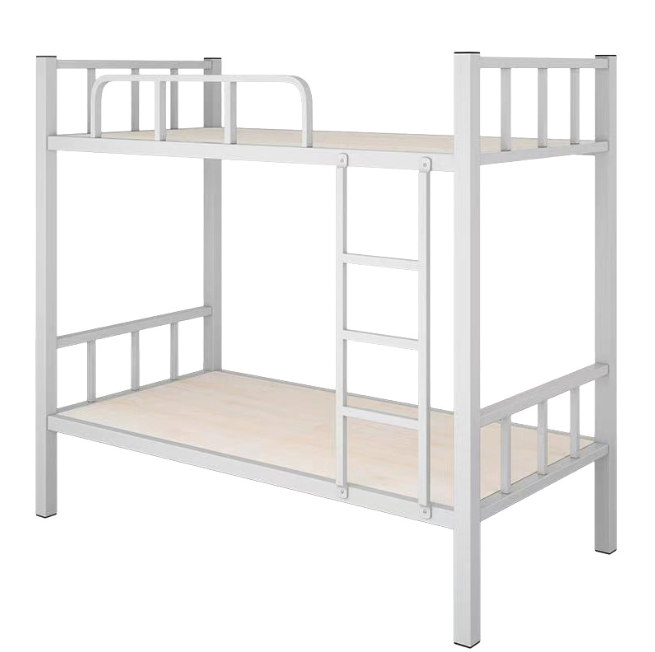 Double Decker Bed Square Tube Iron Frame Bed Double Layer Iron Art Bed High and Low Bed Double Bed Student Dormitory Bed Thickened Bed Frame