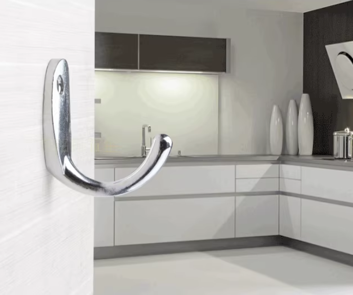 Thickened Zinc Alloy Hook for Hanging Clothes Behind Door, Bathroom Single Hook, Row Hook, Clothes Hook, Kitchen Coat Hook, Single Wall Hook