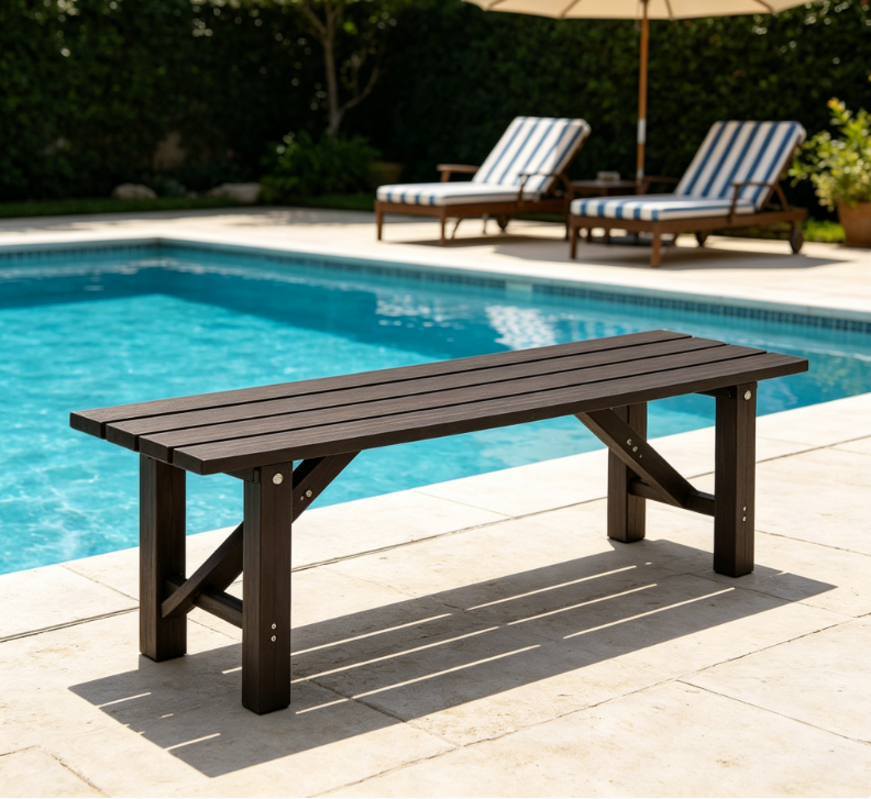 Outdoor Aluminum Alloy Folding Bench Waterproof Portable Bench