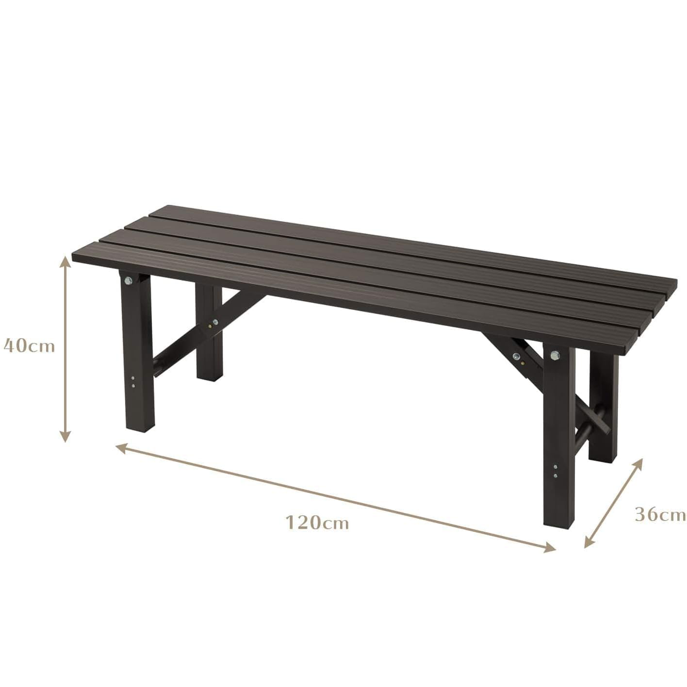Outdoor Aluminum Alloy Folding Bench Waterproof Portable Bench