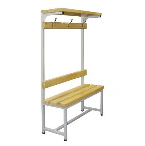 All-in-One Seating and Storage Bench with Hook Rack - Durable Stainless Steel Construction for High Traffic Spaces