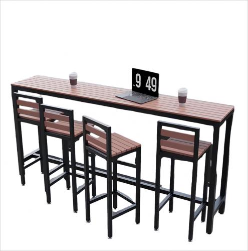Outdoor Bar Height Table & Stool Set - Weather Resistant Patio Pub Furniture for Decks & Balconies
