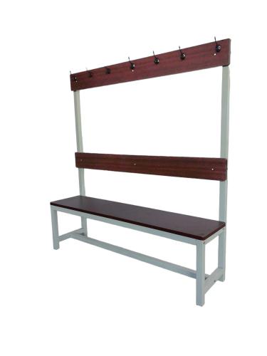 3-in-1 Entryway Bench with Coat Rack and Shelf - Industrial Style Hall Tree for Gyms & Locker Rooms