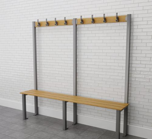 Double Sided Island Bench Seat - Solid Wood Waterproof Indoor Outdoor for Kitchen Patio Dining